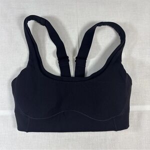 Stori Size 2 Black Strappy Sports Bra Medium Support Stretchy Activewear Top